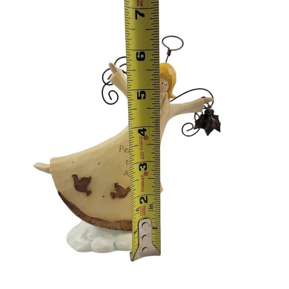 Glitter & Gold Peace To All Hand Painted 6” Angel Figure Russ Berrie NWT - Picture 6 of 16